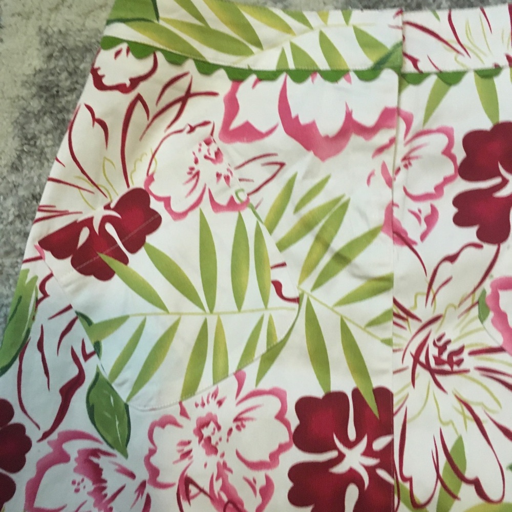 Paraphrase A-line Zipper Floral Skirt